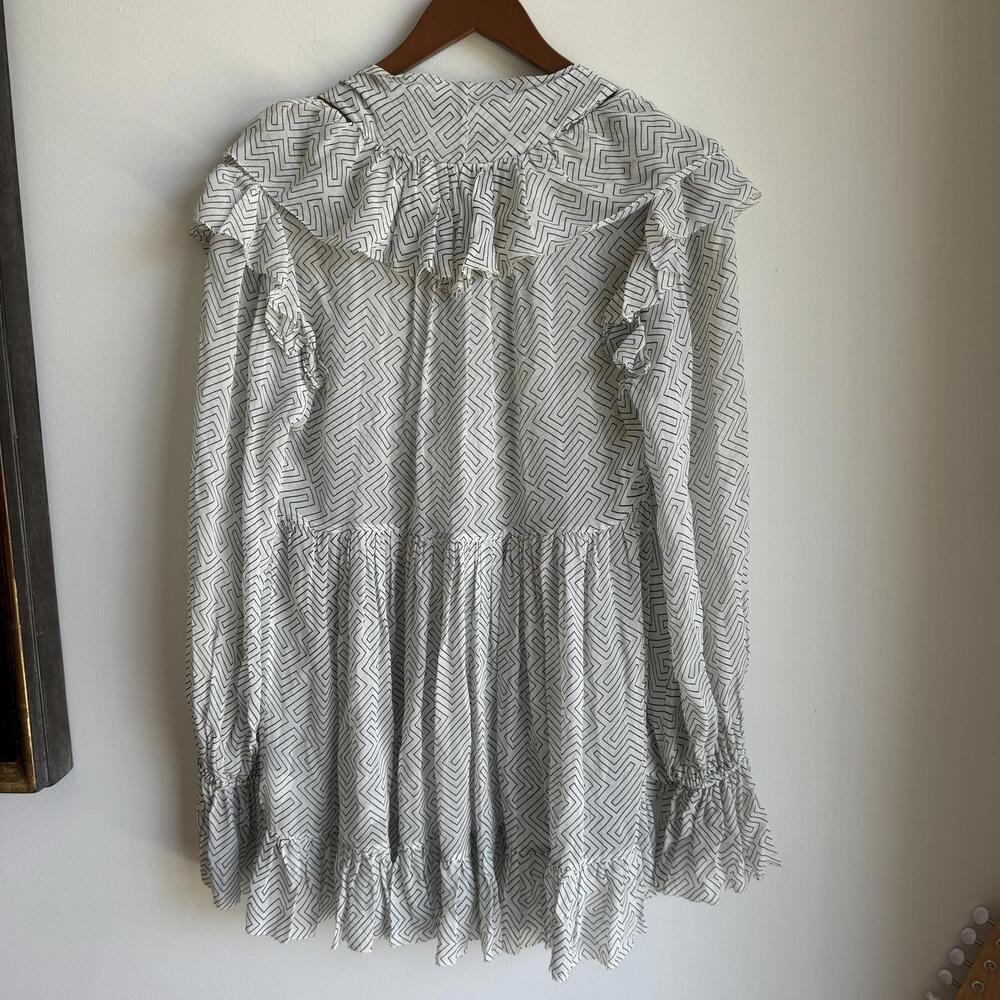 Zimmermann Elegant Ruffle Tunic Blouse Size 1 US Size 6 - Picture 4 of 9